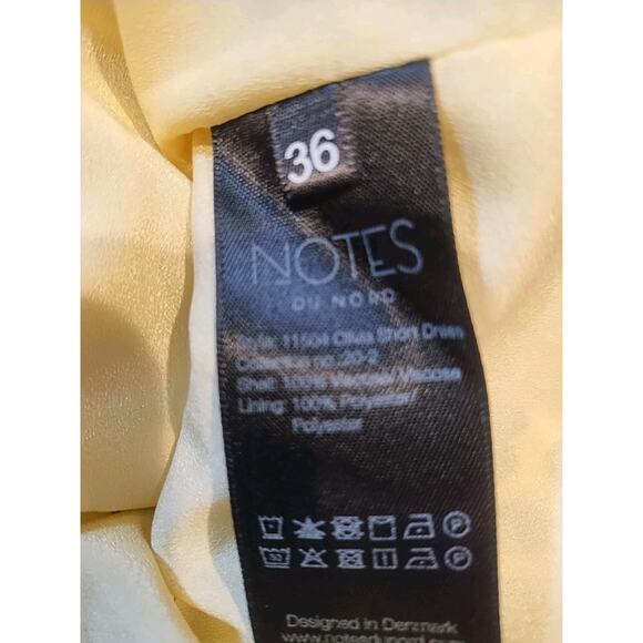 Notes Du Nord Olivia Leopard Tiered Shirt Dress Yellow Frill Collar 36 Small - Picture 9 of 9